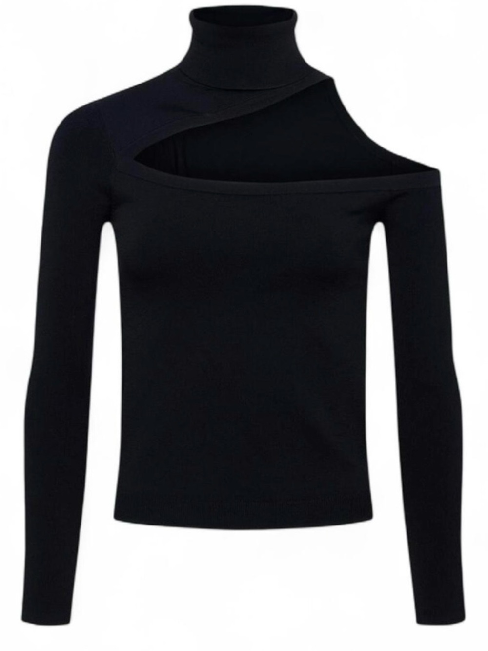 NWT L'AGENCE 'Azia' Black Cutout
Knit Turtleneck Long Sleeve Top Size XL